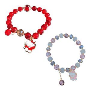 2 HK Beaded Charm Bracelets